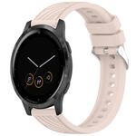 Per Garmin Vivoactive 4S Stripe Texture 18mm Cinturino in silicone (rosa)