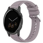 Per Garmin Vivoactive 4S Stripe Texture cinturino in silicone da 18 mm (viola Roland)
