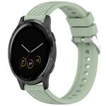 Per Garmin Vivoactive 4S Stripe Texture 18mm cinturino in silicone (verde chiaro)