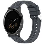 Per Garmin Vivoactive 4S Stripe Texture 18mm Cinturino in silicone (grigio scuro)
