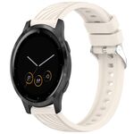 Per Garmin Vivoactive 4S Stripe Texture cinturino in silicone da 18 mm (Starlight)