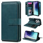 Per Redmi 14C 4G Global Multi-Function Wallet 10 Card Slots Custodia in Pelle per Telefono (Verde Scuro)