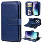 Per Redmi 14C 4G Global Multi-Function Wallet 10 Card Slots Custodia per telefono in pelle (blu scuro)