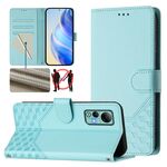 Per Ulefone Note 14 Custodia per telefono in pelle con stampa a nido d'ape RFID (verde menta)