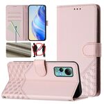 Per Ulefone Note 14 Custodia per telefono in pelle con stampa a nido d'ape RFID (rosa)