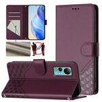Per Ulefone Note 14 Custodia per telefono in pelle con stampa a nido d'ape RFID (viola)