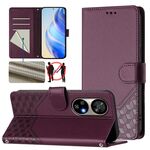 Per Ulefone Note 17 Pro Custodia per telefono in pelle con stampa a nido d'ape RFID (viola)