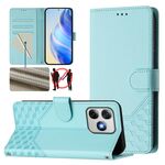 Per Ulefone Note 18 Ultra Custodia per telefono in pelle con stampa a nido d'ape RFID (verde menta)