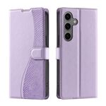 Per Samsung Galaxy S24 5G Voltage Custodia per telefono in pelle ultra sottile a pois (viola)