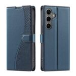 Per Samsung Galaxy S24+ 5G Voltage Custodia per telefono in pelle ultra sottile a pois (blu)