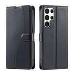 Per Samsung Galaxy S24 Ultra 5G Voltage Custodia per telefono in pelle ultrasottile a pois (nera)