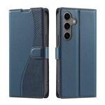 Per Samsung Galaxy S23 FE 5G Voltage Custodia per telefono in pelle ultra sottile a pois (blu)