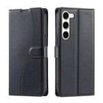 Per Samsung Galaxy S23 5G Voltage Custodia per telefono in pelle ultra sottile a pois (nera)