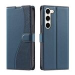 Per Samsung Galaxy S23 5G Voltage Custodia per telefono in pelle ultra sottile a pois (blu)