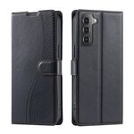Per Samsung Galaxy S22 5G Voltage Custodia per telefono in pelle ultra sottile a pois (nera)