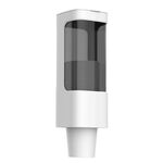 Organizzatore per bicchieri monouso per uso domestico, distributore di acqua antipolvere, mensola da parete, stile: cilindro singolo bianco
