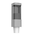 Organizzatore per bicchieri monouso per uso domestico, distributore di acqua antipolvere, mensola da parete, stile: cilindro singolo grigio