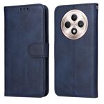Per OPPO Reno12 F 4G Custodia per telefono in pelle con texture di vitello classica (blu)