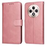 Per OPPO Reno12 F 4G Custodia per telefono in pelle con texture di vitello classica (oro rosa)