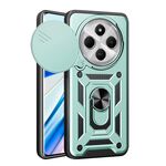 Per Xiaomi Redmi 14C 4G Custodia per fotocamera scorrevole TPU Hybrid PC Phone Case (verde menta)