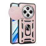 Per Xiaomi Redmi 14C 4G Custodia per fotocamera scorrevole TPU Hybrid PC Phone Case (oro rosa)