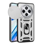 Per Xiaomi Redmi 14C 4G Custodia per fotocamera scorrevole TPU Hybrid PC Phone Case (Argento)