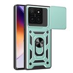 Per Xiaomi 14T 5G Custodia per fotocamera scorrevole TPU Hybrid PC Phone Case (verde menta)
