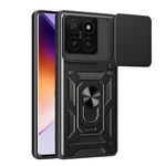 Per Xiaomi 14T 5G Custodia per fotocamera scorrevole TPU Hybrid PC Phone Case (Nero)