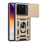 Per Xiaomi 14T 5G Custodia per fotocamera scorrevole TPU Hybrid PC Phone Case (oro)
