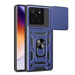 Per Xiaomi 14T 5G Custodia per fotocamera scorrevole TPU Hybrid PC Phone Case Design (blu)