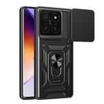 Per Xiaomi 14T Pro 5G Custodia per fotocamera scorrevole in TPU ibrido per PC (nero)