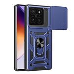 Per Xiaomi 14T Pro 5G Custodia per fotocamera scorrevole TPU Hybrid PC Phone Case (blu)