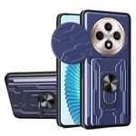 Per OPPO Reno12 F 5G Custodia per telefono TPU+PC con slot per schede e scorrevole globale Camshield (blu)