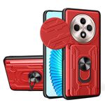 Per OPPO Reno12 F 5G Custodia per telefono TPU+PC con slot per schede e scorrevole globale Camshield (rosso)