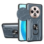 Per OPPO Reno12 F 5G Custodia per telefono TPU+PC con slot per schede e protezione globale scorrevole Camshield (grigio)