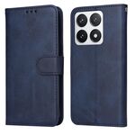 Per Xiaomi 14T Pro Custodia per telefono in pelle con texture di vitello classica (blu)