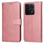 Per Xiaomi 14T Custodia per telefono in pelle con texture di vitello classica (oro rosa)