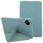 Per Xiaomi Redmi Pad SE 8.7 Custodia per tablet in silicone con deformazione in pelle (verde scuro)