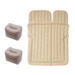 Materasso gonfiabile per viaggio in auto SUV sedile posteriore/bagagliaio, colore: beige molo quadrato a doppio scopo