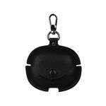 Per Realme Air 5 Pro Custodia protettiva in pelle per auricolari con gancio (nero)