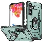 Per Samsung Galaxy S24+ 5G Custodia per telefono con supporto ad anello (verde notte)