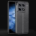 Per Xiaomi 14T Pro Custodia per telefono in TPU antiurto con texture Litchi (nero)