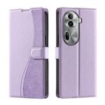 Per OPPO Reno11 Pro Global Voltage Custodia per telefono in pelle ultrasottile a pois (viola)