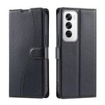 Per OPPO Reno12 5G Global Voltage Custodia per telefono in pelle ultrasottile a pois (nera)