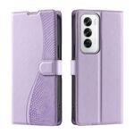 Per OPPO Reno12 Pro 5G Global Voltage Custodia per telefono in pelle ultrasottile a pois (viola)