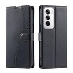 Per OPPO Reno12 Pro 5G Global Voltage Custodia per telefono in pelle ultrasottile a pois (nera)
