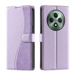 Per OPPO Reno12 F 5G Global Voltage Custodia per telefono in pelle ultrasottile a pois (viola)