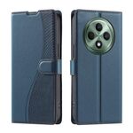 Per OPPO Reno12 F 5G Global Voltage Custodia per telefono in pelle ultrasottile a pois (blu)