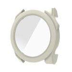 Per Garmin Fenix ​​8 AMOLED 43mm Pellicola in vetro temperato Custodia protettiva per orologio PC integrata (bianco avorio)