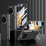Custodia per telefono in pelle antiurto con cerniera magnetica integrata For Honor Magic V3 GKK (nero)